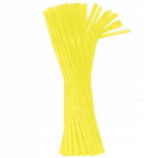 SZÍNES Színes Yellow műanyag szívószál 50 db-os party kellék