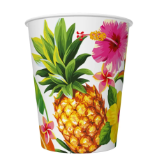 SZÍNES Trópusok Mix papír pohár 8 db-os 250 ml party kellék