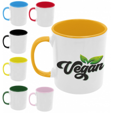 Színes Vegan logó - Színes Bögre bögrék, csészék