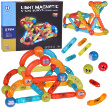 Színes világító 3D mágneses építőkockák gyerekeknek barkácsolás, építés