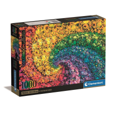 Színes virágok Whirl 1000 db-os Compact puzzle Clementoni puzzle, kirakós