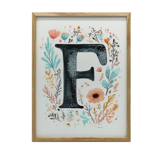 SZÍNES VIRÁGOS PLAKÁT FAKERETBEN 30x40 cm grafika, keretezett kép
