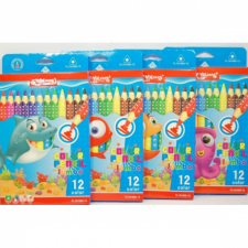  Színesceruza készlet, Jumbo, háromszögletű, Yalong, 12 db-os készlet színes ceruza