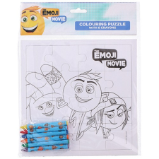 Színezhető puzzle 16db-os + 6db zsírkréta Emoji kreatív és készségfejlesztő