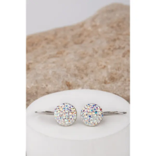  Színjátszós Swarovski Kövekkel Díszített S925 Ezüst Félgömb Medál Alakú Fülbevaló fülbevaló