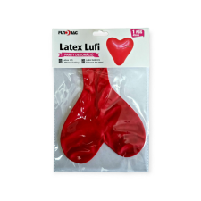  Szív alakú gumi lufi piros nagy 45cm party kellék