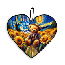 Szív alakú párna, Van Gogh stílusban lakástextília