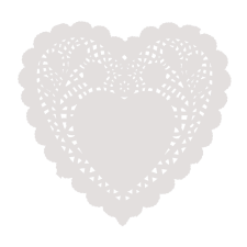  Szív alakú tortacsipke, tortapapír – 20 cm - 15 darab sütés és főzés