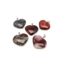  Szív medál jáspis kalcedonnal (MDG) medál