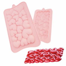  Szív mintás, táblás csoki forma, szilikon sütés és főzés