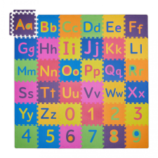 Szivacs Puzzle szőnyeg ABC és számok 180,5x180,5 cm játszószőnyeg