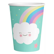 Szivárvány Rainbow and Cloud papír pohár 8 db-os 250 ml party kellék