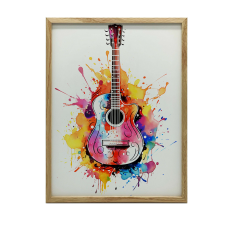 SZIVÁRVÁNY SZÍNEKBEN 30x40 CM KERET NÉLKÜL FALI PLAKÁTGITÁR grafika, keretezett kép