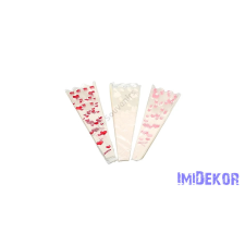  Szíveskés celofán 100db/csomag 11x36cm - Piros Szív dekorációs kellék