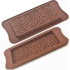 Szívmintás táblacsokoládé bonbon forma, szilion, 11,5×23,5 cm. sütés és főzés