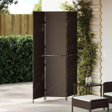  Szobai Elválasztó 3 Paneles Összecsukható Barna 146x180 cm Poly Rattan bútor
