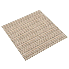  Szőnyeg 20 pcs Csíkozott bézs 50 x 50 cm 100% Polipropilén lakástextília