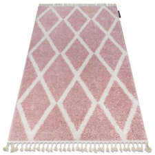  Szőnyeg BERBER TROIK A0010 rózsaszín / fehér Rojt shaggy 200x290 cm lakástextília