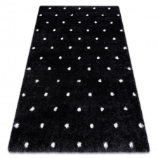  Szőnyeg FLUFFY 2370 shaggy pontok - antracit / fehér 120x170 cm lakástextília