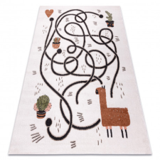 Szőnyeg FUN Game gyerekeknek, játék, láma krém 180x270 cm lakástextília