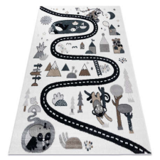 Szőnyeg FUN Route gyerekeknek, utca, állatok krém 200x290 cm lakástextília