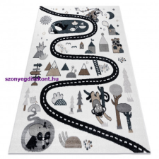 Szőnyeg FUN Route gyerekeknek, utca, állatok krém 280x370 cm lakástextília