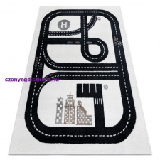 Szőnyeg FUN Track gyerekeknek, utca, város krém 240x330 cm lakástextília