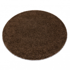 Szőnyeg SOFFI kör shaggy 5cm barna kerék 100 cm lakástextília
