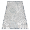  Szőnyeg Structural BOTANIC 65241 Levelek lapos szőtt az erkélyen, teraszon - szürke 117x170 cm