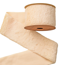  Szőrme szalag 63mm x 2.7m - Krém szalag, masni