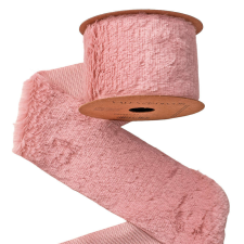  Szőrme szalag 63mm x 2.7m - Mályva dekorációs kellék