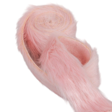  Szőrös szalag rózsaszín 4cmx2m dekorációs kellék