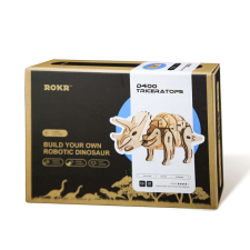 Szoti Robotime 3D interaktív fa puzzle - Triceratops dínó - 81010 puzzle, kirakós