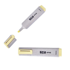  Szövegkiemelő, 1-4 mm, FLEXOFFICE &quot;HL05 Eco Style&quot;, sárga filctoll, marker