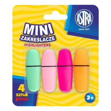 Szövegkiemelő ASTRA mini pasztell 4 szín/bliszter filctoll, marker