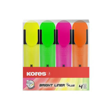 Szövegkiemelő készlet, 0,5-5 mm, KORES, 4 különböző szín filctoll, marker