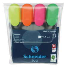  Szövegkiemelő készlet 1-5mm, Schneider Job 150. 4 klf. szín filctoll, marker