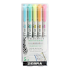  Szövegkiemelő kétvégű ZEBRA Mildliner fluorescent 1,4-4,0 mm 5 db/ készlet