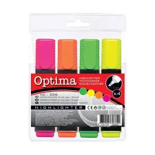  Szövegkiemelő OPTIMA 4db-os készlet filctoll, marker