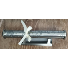  Születési anyakönyvi kivonat tartó henger dekorációs kellék