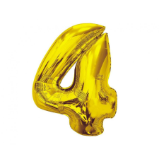Születésnap Arany 4-es Gold szám fólia lufi 92 cm party kellék