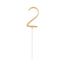 Születésnap Gold, Arany 2-es csillagszóró 17 cm party kellék
