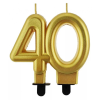 Születésnap Gold, Arany tortagyertya, számgyertya 40-es