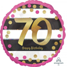 Születésnap Happy Birthday 70 fólia lufi 43 cm party kellék