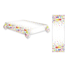 Születésnap Happy Birthday Dots papír asztalterítő 120x180 cm lakástextília