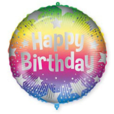 Születésnap Happy Birthday Rainbow fólia lufi 46 cm party kellék