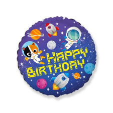 Születésnap Happy Birthday Space, Űr fólia lufi 46 cm (WP) party kellék