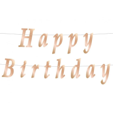 Születésnap Metallic Rose Gold Happy Birthday felirat 200 cm party kellék