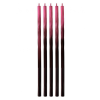 Születésnap Ombre Red-Black, Piros-Fekete tortagyertya, gyertya szett 5 db-os