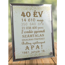 Születésnapi ajándék apának - Boldog Szülinapot Apa fotóüveg grafika, keretezett kép